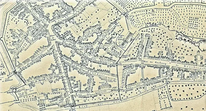 Plan de Tonnerre en 1700